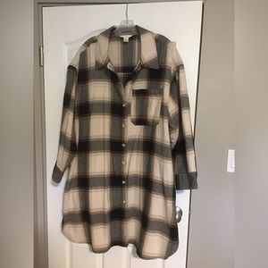 NWOT H&M Long Plaid shacket